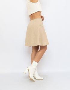 Vintage x Beige Alpaca Made in Morocco Skirt (S, M)