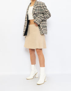 Vintage x Beige Alpaca Made in Morocco Skirt (S, M)