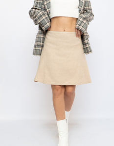 Vintage x Beige Alpaca Made in Morocco Skirt (S, M)