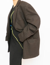 Load image into Gallery viewer, Vintage x Pure Wool Brown, Navy Plaid Blazer (S-L)