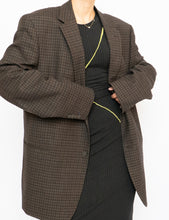 Load image into Gallery viewer, Vintage x Pure Wool Brown, Navy Plaid Blazer (S-L)