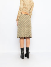Load image into Gallery viewer, Vintage x Teal, Brown Patterned Midi Skirt (M, L)