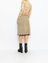 Load image into Gallery viewer, Vintage x Teal, Brown Patterned Midi Skirt (M, L)