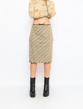 Load image into Gallery viewer, Vintage x Teal, Brown Patterned Midi Skirt (M, L)