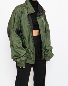 Vintage x ELLESSE x Made in Hong Kong x Olive Green Windbreaker (XS-M)