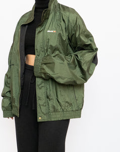 Vintage x ELLESSE x Made in Hong Kong x Olive Green Windbreaker (XS-M)