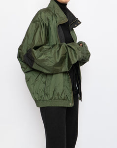 Vintage x ELLESSE x Made in Hong Kong x Olive Green Windbreaker (XS-M)