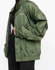 Vintage x ELLESSE x Made in Hong Kong x Olive Green Windbreaker (XS-M)