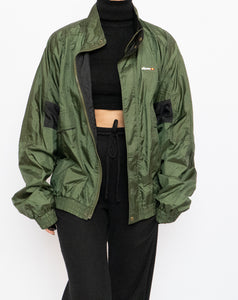 Vintage x ELLESSE x Made in Hong Kong x Olive Green Windbreaker (XS-M)