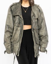 Load image into Gallery viewer, Vintage x Made in Canada x Grey Faded Leather Biker Jacket (M, L)