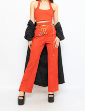 Load image into Gallery viewer, Vintage x Red Polyester Pleated Pant (S, M)