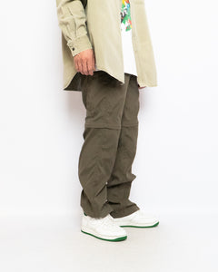 Vintage x NORTH FACE x Olive Green Windbreaker Cargo Zip-off Pant (M, L)