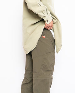 Vintage x NORTH FACE x Olive Green Windbreaker Cargo Zip-off Pant (M, L)