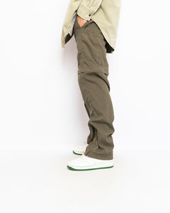 Vintage x NORTH FACE x Olive Green Windbreaker Cargo Zip-off Pant (M, L)