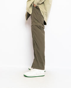 Vintage x NORTH FACE x Olive Green Windbreaker Cargo Zip-off Pant (M, L)