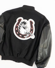 Load image into Gallery viewer, Vintage x Made in Canada x STAMPEDERS 2001 Grey Cup Champs Leather Varsity Jacket (XL)