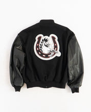 Load image into Gallery viewer, Vintage x Made in Canada x STAMPEDERS 2001 Grey Cup Champs Leather Varsity Jacket (XL)