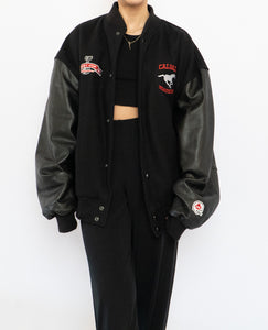 Vintage x Made in Canada x STAMPEDERS 2001 Grey Cup Champs Leather Varsity Jacket (XL)