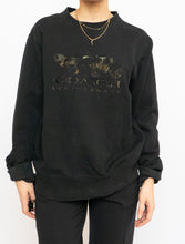 Load image into Gallery viewer, COACH x Black T-Rex Logo Crewneck (XS-M)