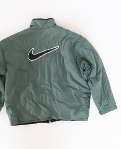 Vintage x NIKE 90s Green, Black Reversible Jacket (XL Mens)