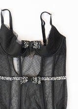 Load image into Gallery viewer, Vintage x Black Mesh Jewelled Corset (L, B, C Cup)