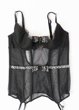 Load image into Gallery viewer, Vintage x Black Mesh Jewelled Corset (L, B, C Cup)