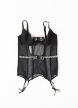 Load image into Gallery viewer, Vintage x Black Mesh Jewelled Corset (L, B, C Cup)