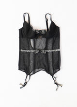 Load image into Gallery viewer, Vintage x Black Mesh Jewelled Corset (L, B, C Cup)